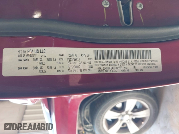 2015 Jeep Patriot Latitude with VIN 1C4NJRFB4FD382759, listed as a IAAI auction lot 41769876 with 145,698 mi miles and . Bid and sale history available at DreamBid. Image 9.