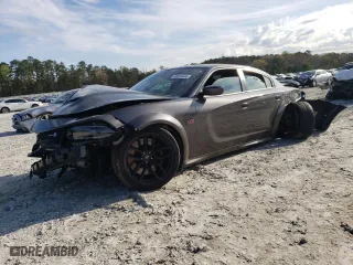 2022 Dodge Charger Scat Pack with VIN 2C3CDXGJ3NH191395, listed as a Copart auction lot 48655404 with 25,444 mi miles and Salvage Title. Bid and sale history available at carsss.com. Image 1.