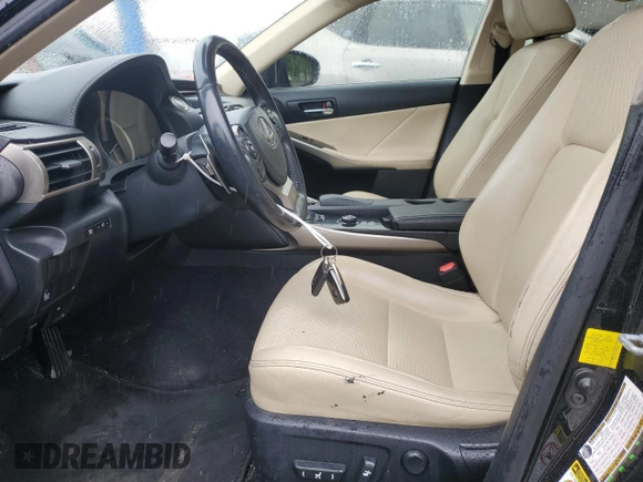 2014 Lexus IS 250 with VIN JTHCF1D25E5003949, listed as a Copart auction lot 58034355 with 132,647 mi miles and Salvage title. Bid and sale history available at DreamBid. Image 7.