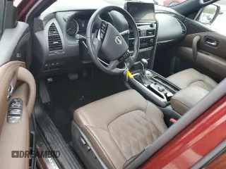 2024 Nissan Armada Platinum with VIN JN8AY2DB4R9851395, listed as a Copart auction lot 43331925 with 7,684 mi miles and Salvage Title. Bid and sale history available at carsss.com. Image 8.