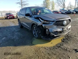 2022 Acura MDX w/A-Spec Package with VIN 5J8YE1H0XNL046182, listed as a Copart auction lot 52185995 with 34,758 mi miles and Salvage title. Bid and sale history available at DreamBid. Image 12.