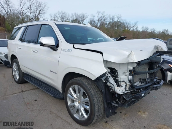 2023 Chevrolet Tahoe High Country with VIN 1GNSKTKL9PR469015, listed as a IAAI auction lot 41307293 with 20,618 mi miles. Bid and sale history available at carsss.com. Image 1.