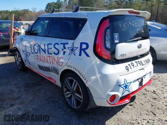 2014 Kia Soul + with VIN KNDJP3A57E7034169, listed as a IAAI auction lot 41858390 with 136,943 mi miles. Bid and sale history available at carsss.com. Image 3.