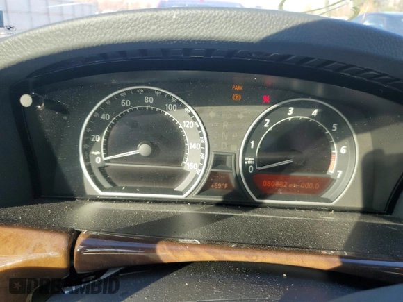 2003 BMW 7 Series 745Li with VIN WBAGN63413DS45269, listed as a Copart auction lot 80987154 with 80,882 mi miles and Salvage Title. Bid and sale history available at DreamBid. Image 9.