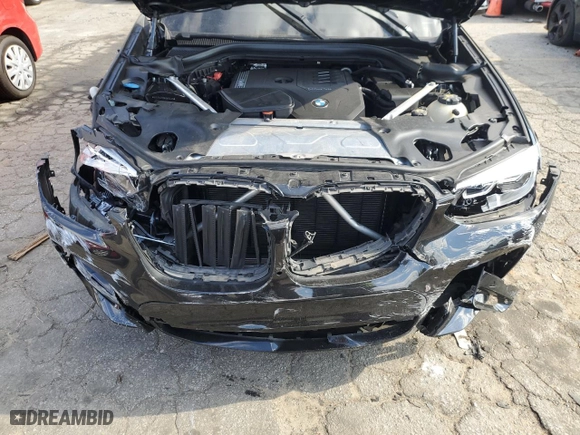 2021 BMW X3 sDrive30i with VIN 5UXTY3C09M9H17437, listed as a Copart auction lot 42126005 with 0 mi miles and Salvage Title. Bid and sale history available at carsss.com. Image 12.