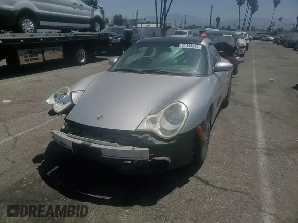 2003 Porsche 911 with VIN WP0BA29923S635457, listed as a Copart auction lot 61446545 with 85,602 mi miles and Salvage title. Bid and sale history available at DreamBid. Image 14.