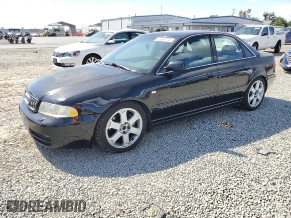 2002 Audi S4 with VIN WAURD68D82A001090, listed as a Copart auction lot 53684755 with 173,260 mi miles and Clean Title. Bid and sale history available at carsss.com. Image 1.