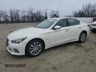 2016 Infiniti Q50 3.0t Premium with VIN JN1EV7AR5GM344216, listed as a Copart auction lot 49312195 with 141,899 mi miles and Salvage Title. Bid and sale history available at carsss.com. Image 1.