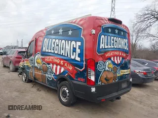 2021 Ford Transit Cargo with VIN 1FTBR1C82MKA29547, listed as a IAAI auction lot 41690266 with 90,380 mi miles and . Bid and sale history available at DreamBid. Image 3.