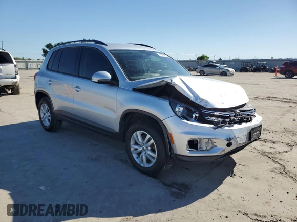 2017 Volkswagen Tiguan S with VIN WVGAV7AX3HK008793, listed as a Copart auction lot 54086385 with 82,400 mi miles and Salvage Title. Bid and sale history available at DreamBid. Image 4.