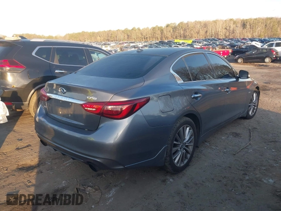 2018 Infiniti Q50 3.0t Luxe with VIN JN1EV7AR4JM432777, listed as a IAAI auction lot 41445123 with 98,621 mi miles. Bid and sale history available at carsss.com. Image 4.