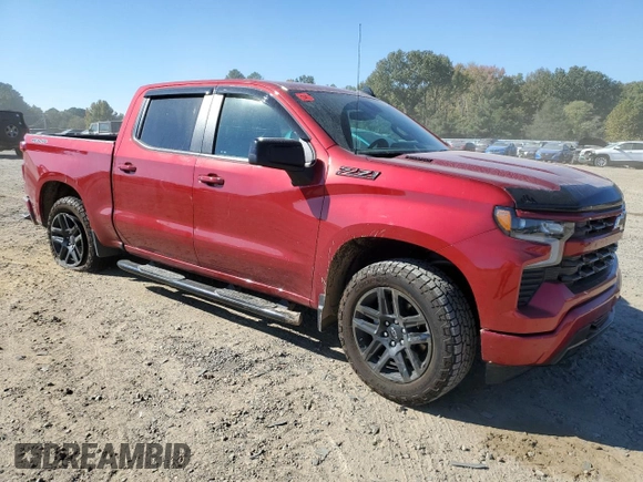 2024 Chevrolet Silverado 1500 RST with VIN 1GCUDEE88RZ350616, listed as a Copart auction lot 76806374 with 11,086 mi miles and Salvage Title. Bid and sale history available at carsss.com. Image 4.