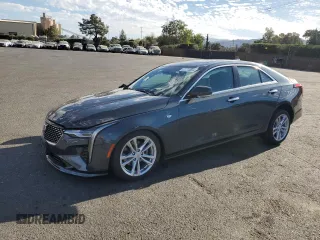 2021 Cadillac CT4 Luxury with VIN 1G6DJ5RK6M0114478, listed as a Copart auction lot 77713684 with 24,523 mi miles and Salvage Title. Bid and sale history available at DreamBid. Image 1.