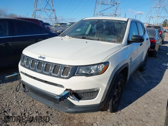 2018 Jeep Compass Sport with VIN 3C4NJCAB8JT263412, listed as a IAAI auction lot 41561089 with 94,275 mi miles. Bid and sale history available at carsss.com. Image 18.