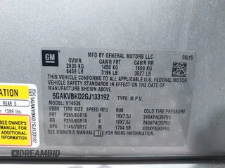 2016 Buick Enclave Leather with VIN 5GAKVBKD2GJ133192, listed as a IAAI auction lot 41932830 with 133,046 mi miles. Bid and sale history available at carsss.com. Image 9.