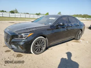 2019 Genesis G80 3.3T Sport with VIN KMHGN4JB6KU289917, listed as a Copart auction lot 75815714 with 45,346 mi miles and Salvage Title. Bid and sale history available at carsss.com. Image 1.