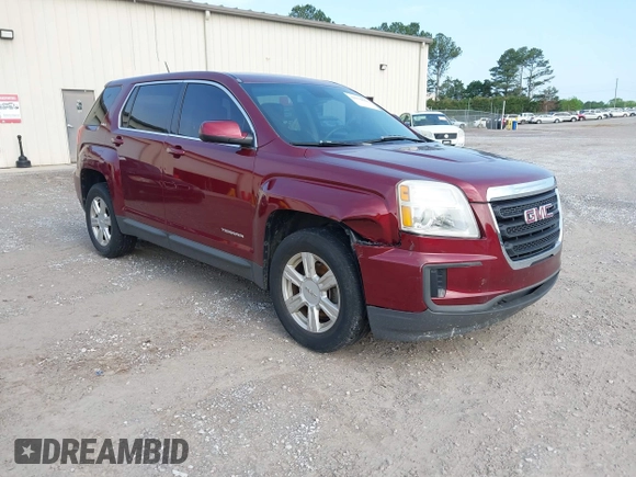 2016 GMC Terrain SLE with VIN 2GKALMEK5G6187402, listed as a IAAI auction lot 42078603 with 171,408 mi miles. Bid and sale history available at carsss.com. Image 1.