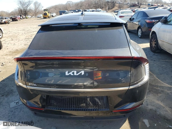 2024 Kia EV6 Wind with VIN KNDC3DLC6R5214783, listed as a Copart auction lot 46177125 with 4,195 mi miles and Non Repairable. Bid and sale history available at carsss.com. Image 6.