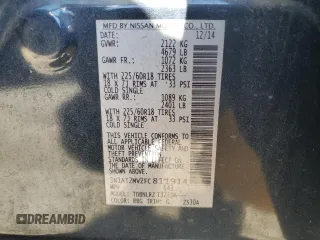 2015 Nissan Rogue SL with VIN 5N1AT2MV2FC811914, listed as a Copart auction lot 50463645 with 102,049 mi miles and Salvage Title. Bid and sale history available at DreamBid. Image 15.