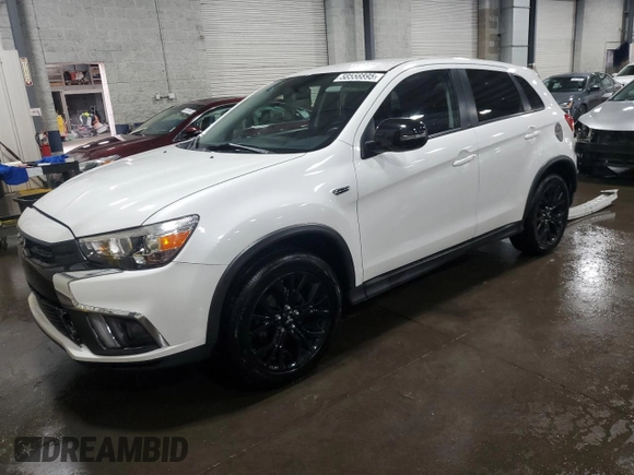 2018 Mitsubishi Outlander ES z VIN JA4AP3AUXJU016309, wystawiony jako Copart lot #58558895 z przebiegiem 68 421 mil mil oraz Szkoda całkowita • Salvage title. Historia ofert i sprzedaży dostępna na DreamBid. Obrazek 1.