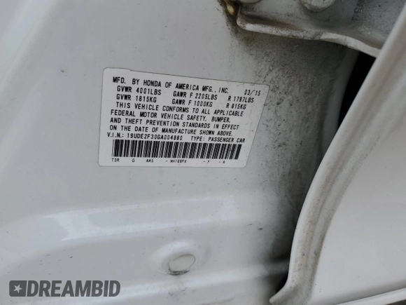 2016 Acura ILX z VIN 19UDE2F30GA004880, wystawiony jako Copart lot #58540755 z przebiegiem Nie podano mil oraz Szkoda całkowita • Salvage title. Historia ofert i sprzedaży dostępna na DreamBid. Obrazek 13.