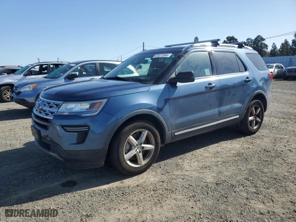 2018 Ford Explorer XLT with VIN 1FM5K7D83JGC55626, listed as a Copart auction lot 51517355 with 0 mi miles and Salvage Title. Bid and sale history available at carsss.com. Image 1.