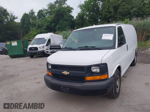 2013 Chevrolet Express Cargo with VIN 1GCSGAFX4D1158758, listed as a IAAI auction lot 42500173 with 235,408 mi miles and . Bid and sale history available at DreamBid. Image 12.
