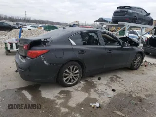2016 Infiniti Q50 2.0t Premium with VIN JN1CV7ARXGM250582, listed as a Copart auction lot 87458344 with 0 mi miles and Salvage Title. Bid and sale history available at carsss.com. Image 3.