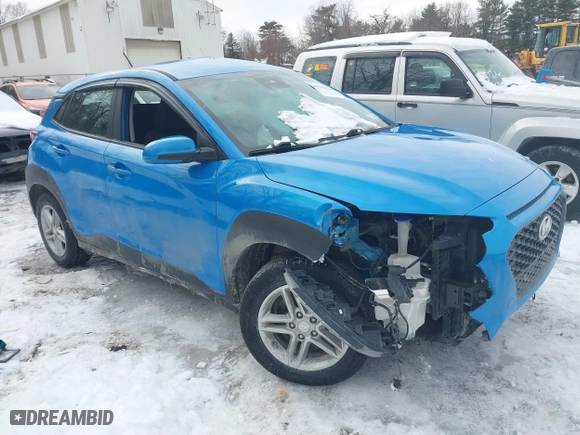 2021 Hyundai Kona SE with VIN KM8K1CAA3MU638297, listed as a IAAI auction lot 41596526 with 63,549 mi miles. Bid and sale history available at carsss.com. Image 1.