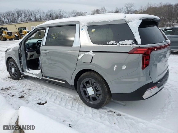 2025 Kia Carnival SX with VIN KNDNE5K33S6504361, listed as a Copart auction lot 42285335 with 34 mi miles and Salvage Title. Bid and sale history available at carsss.com. Image 2.