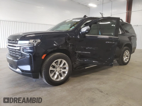 2021 Chevrolet Suburban Premier z VIN 1GNSCFKD2MR318276, wystawiony jako Copart lot #37848743 z przebiegiem 33 165 mil mil oraz Szkoda całkowita • Salvage title. Historia ofert i sprzedaży dostępna na DreamBid. Obrazek 1.