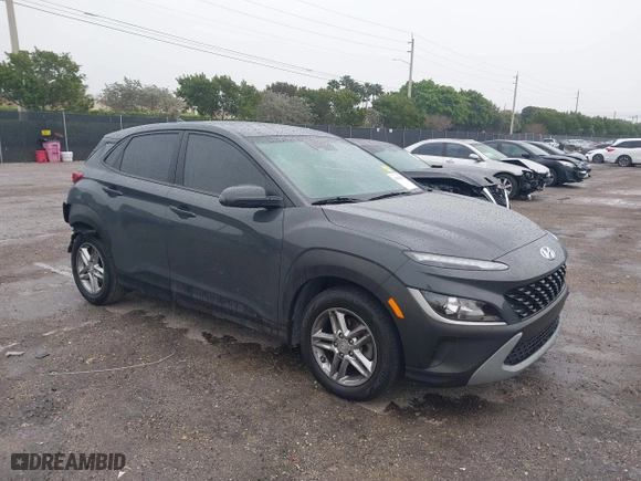2023 Hyundai Kona SE with VIN KM8K22AB0PU982366, listed as a IAAI auction lot 41642860 with 53,008 mi miles. Bid and sale history available at carsss.com. Image 1.