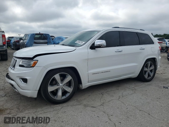 2016 Jeep Grand Cherokee Overland z VIN 1C4RJFCG1GC377512, wystawiony jako Copart lot #62996785 z przebiegiem 160 718 mil mil oraz Szkoda całkowita • Salvage title. Historia ofert i sprzedaży dostępna na DreamBid. Obrazek 1.