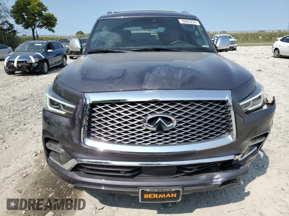 2022 Infiniti QX80 SENSORY with VIN JN8AZ2BE6N9291755, listed as a Copart auction lot 69965224 with 28,402 mi miles and Salvage Title. Bid and sale history available at carsss.com. Image 5.