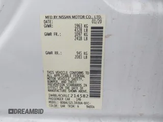 2020 Nissan Altima SR z VIN 1N4BL4CVXLC214582, wystawiony jako IAAI lot #40665527 z przebiegiem 90 224 mil mil oraz . Historia ofert i sprzedaży dostępna na DreamBid. Obrazek 9.