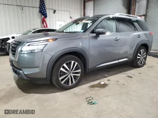 2022 Nissan Pathfinder Platinum with VIN 5N1DR3DK9NC232358, listed as a Copart auction lot 50092585 with 61,426 mi miles and Clean Title. Bid and sale history available at carsss.com. Image 1.