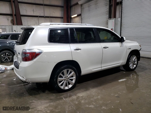 2008 Toyota Highlander Hybrid Limited with VIN JTEEW44AX82005328, listed as a Copart auction lot 86990284 with 188,120 mi miles and Salvage Title. Bid and sale history available at carsss.com. Image 3.