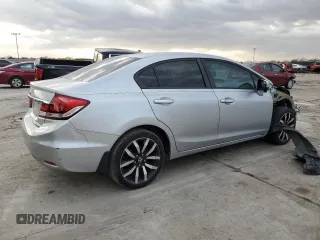2015 Honda Civic EX-L with VIN 2HGFB2F97FH503178, listed as a Copart auction lot 46661675 with 171,444 mi miles and Salvage Title. Bid and sale history available at carsss.com. Image 3.