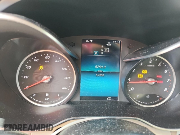 2020 Mercedes-Benz GLC 300 with VIN WDC0G8DB1LF738245, listed as a Copart auction lot 59745375 with 53,986 mi miles and Salvage title. Bid and sale history available at DreamBid. Image 9.