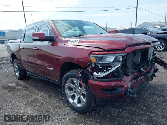 2019 Ram 1500 Big Horn z VIN 1C6SRFFTXKN726125, wystawiony jako IAAI lot #42177558 z przebiegiem 40 985 mil mil oraz . Historia ofert i sprzedaży dostępna na DreamBid. Obrazek 1.