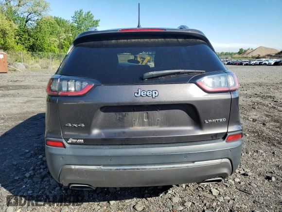 2019 Jeep Cherokee High Altitude with VIN 1C4PJMDX4KD133124, listed as a Copart auction lot 55817625 with 76,621 mi miles and Salvage title. Bid and sale history available at DreamBid. Image 6.