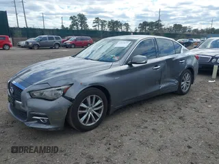 2017 Infiniti Q50 2.0t Premium with VIN JN1CV7AR9HM681464, listed as a IAAI auction lot 42055659 with 100,179 mi miles. Bid and sale history available at carsss.com. Image 6.