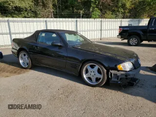 2001 Mercedes-Benz SL-Class with VIN WDBFA68FX1F196609, listed as a Copart auction lot 76124154 with 49,809 mi miles and Salvage Title. Bid and sale history available at carsss.com. Image 4.