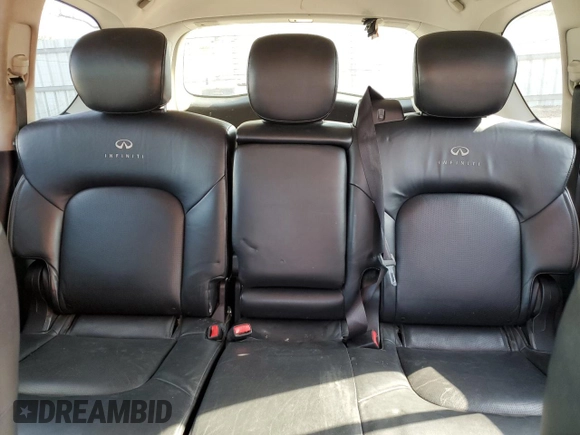 2012 Infiniti QX56 8-passenger with VIN JN8AZ2ND0C9715849, listed as a Copart auction lot 76386714 with 215,768 mi miles and Salvage Title. Bid and sale history available at carsss.com. Image 10.