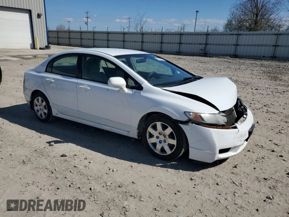 2011 Honda Civic LX with VIN 19XFA1F57BE021163, listed as a Copart auction lot 55912685 with 196,744 mi miles and Non Repairable. Bid and sale history available at DreamBid. Image 4.