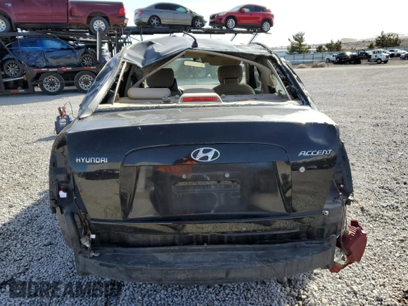 2007 Hyundai Accent GLS with VIN KMHCN46C47U122463, listed as a Copart auction lot 46126345 with 92,824 mi miles and Salvage Title. Bid and sale history available at carsss.com. Image 6.