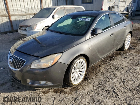 2011 Buick Regal CXL Turbo TO1 with VIN W04GV5EV5B1140439, listed as a Copart auction lot 41650095 with 135,491 mi miles and Salvage Title. Bid and sale history available at carsss.com. Image 1.