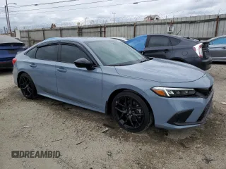 2024 Honda Civic Si with VIN 2HGFE1E57RH473667, listed as a Copart auction lot 53494905 with 12,576 mi miles and Salvage title. Bid and sale history available at DreamBid. Image 4.