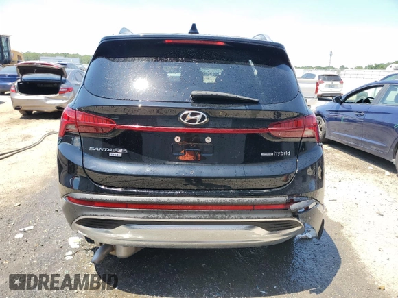 2021 Hyundai Santa Fe Hybrid Blue with VIN KM8S2DA18MU008780, listed as a Copart auction lot 57113624 with 36,420 mi miles and Salvage Title. Bid and sale history available at carsss.com. Image 6.