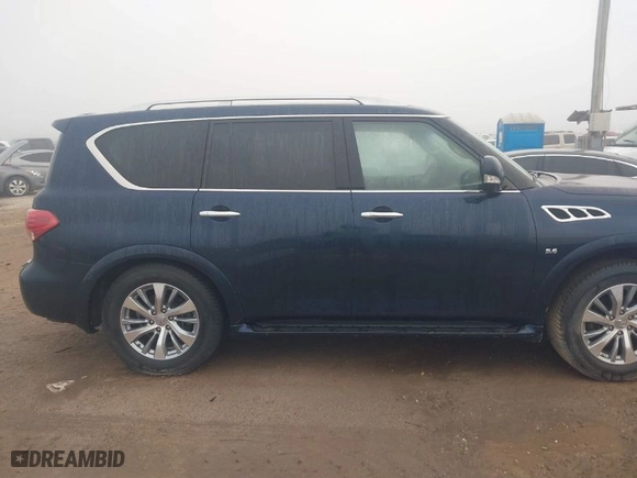 2015 Infiniti QX80 with VIN JN8AZ2NF2F9571792, listed as a IAAI auction lot 41609936 with 1 mi miles. Bid and sale history available at carsss.com. Image 12.